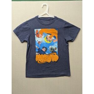 Naruto Shippuden Graphic T-Shirt Blue Anime‎ VIZ Media Youth Medium Tee